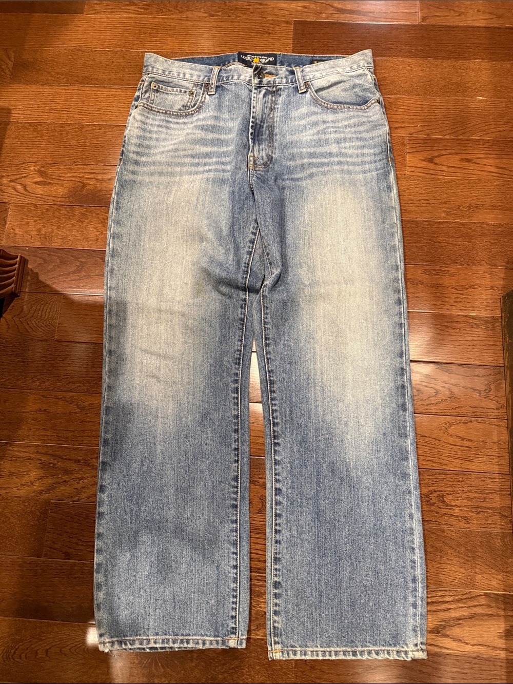 Men's lucky brand Wash Blue relaxed Straight-Leg Jeans